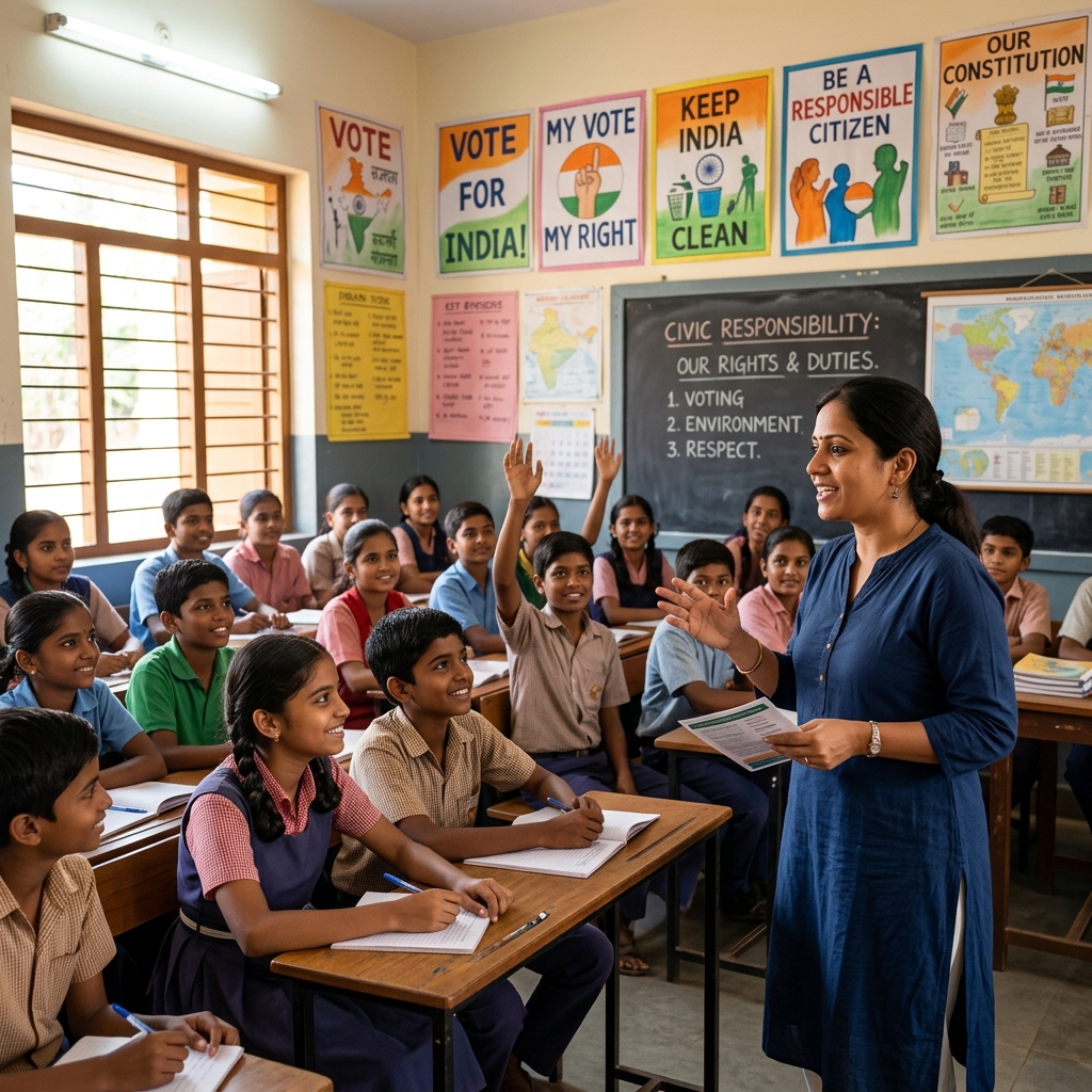 Weshe Foundation civic awareness session with school students